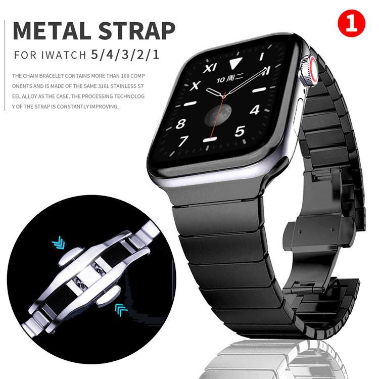 Apple Watch - Premium Edelstahl Armband - Schwarz - CITYCASE