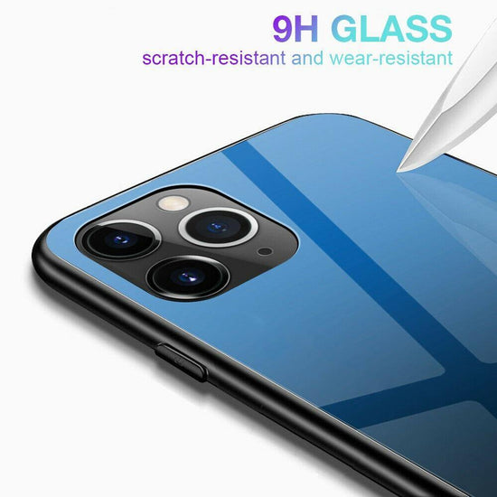 iPhone - Glas Rainbow Case - Grün Blau - CITYCASE